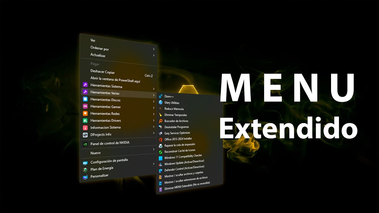 Nuevo MEN&Uacute; Extendido 2026 + Librer&iacute;as y Herramientas que Debes Instalar #dprojects #xdoofy92 #menu