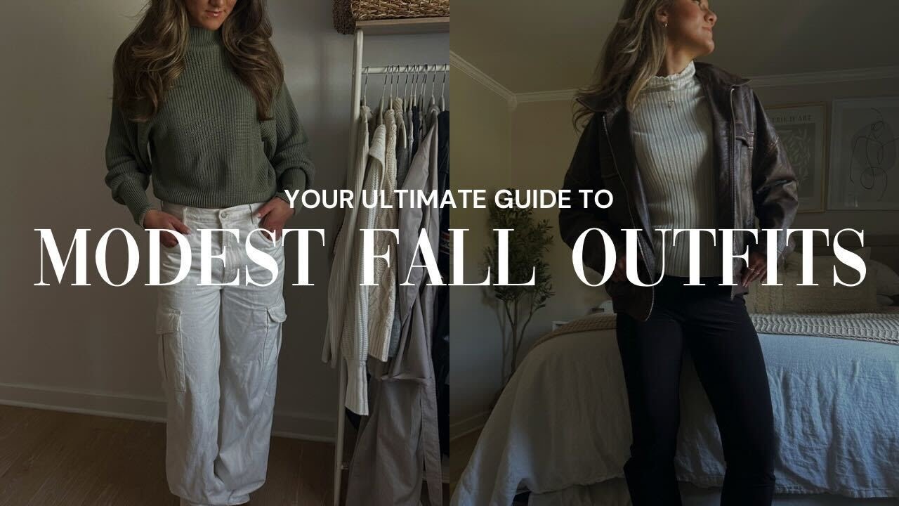 MODEST FALL FASHION: 2023 fashion trends + shopping for modest outfits *pinterest inspired* 🍂