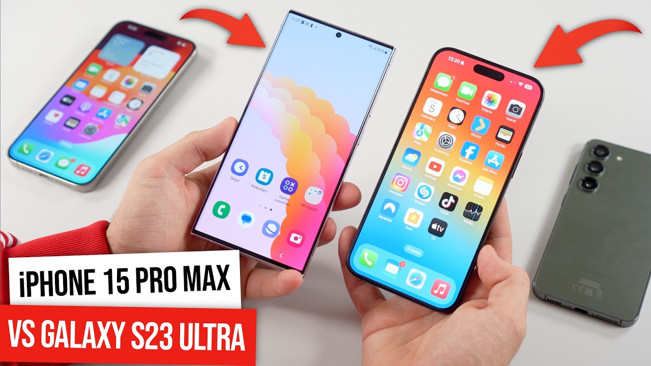 iPhone 15 Pro Max vs Galaxy S23 Ultra - Kt&oacute;ry jest Lepszy?👑 | Por&oacute;wnanie