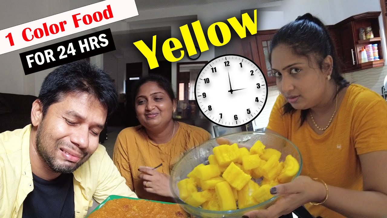 We Only Ate Yellow Food For 24 Hours Challenge | Food Challenge | Rj Chandru Vlogs