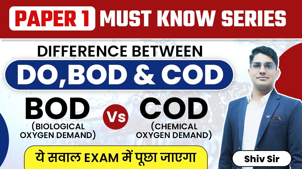 Difference between BOD & COD | BOD Vs COD | UGC NET Paper 1 Must Know Series | Shiv Sir Vision JRF
