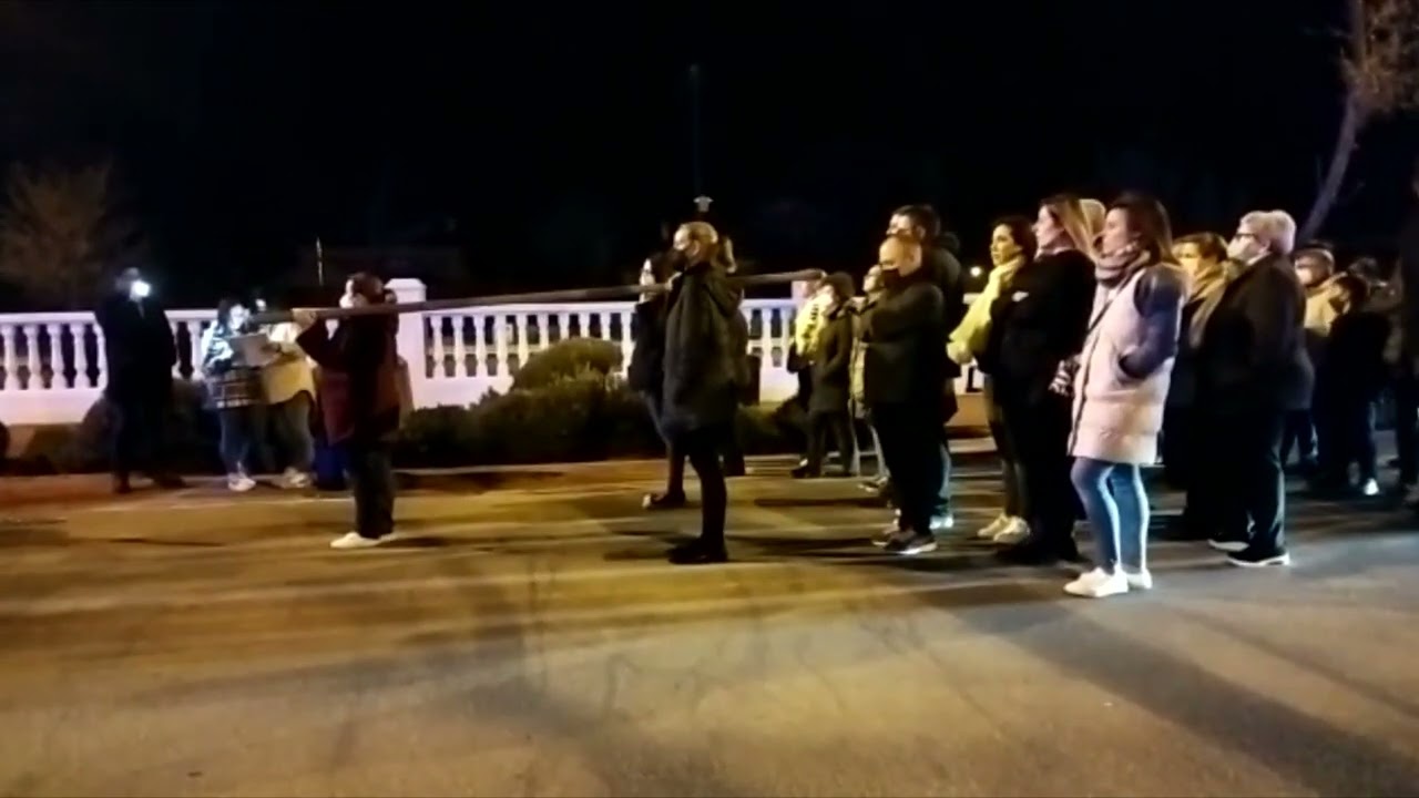 Viacrucis de la hermandad del Santo Entierro Semana Santa 2022 Manzanares