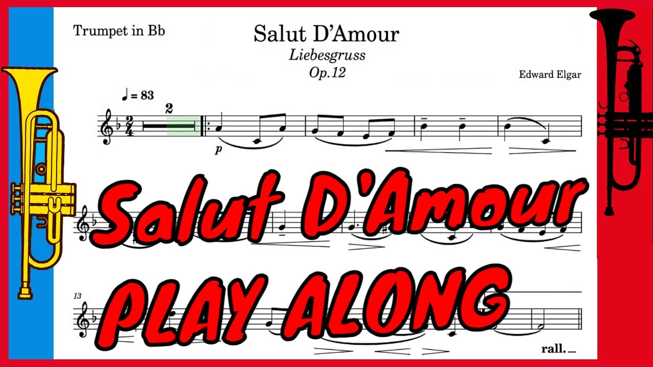 Edward Elgar - Salut D'Amour - Piano Accompaniment with sheet music - Solo in Bb (PDF Scores)