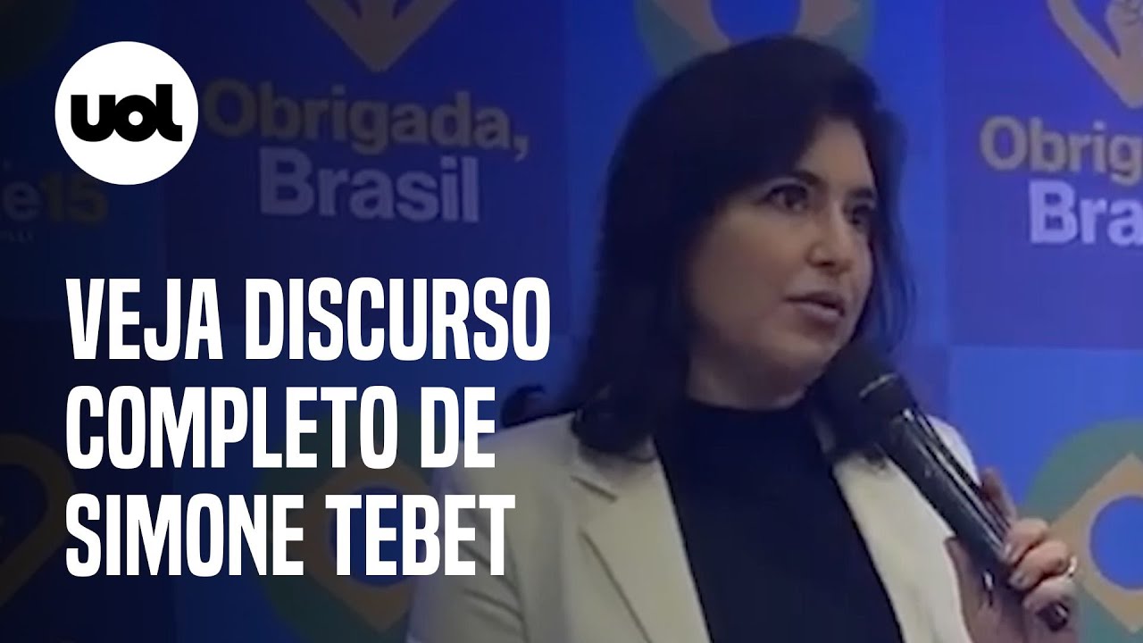 Simone Tebet apoia Lula: veja vídeo completo do discurso