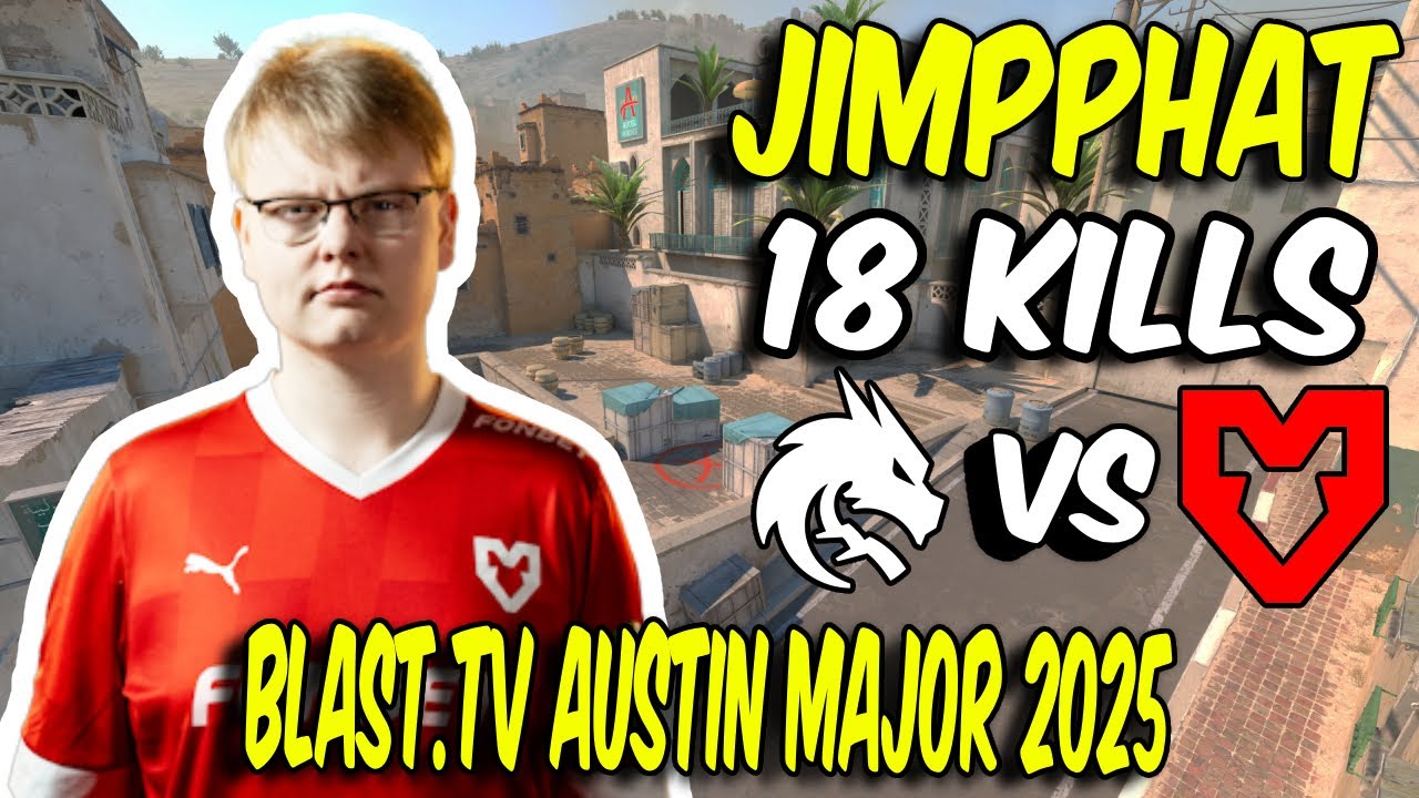 MOUZ Jimpphat (18/10) vs Spirit (Dust2) BLAST.tv Austin Major 2025 | CS2 POV