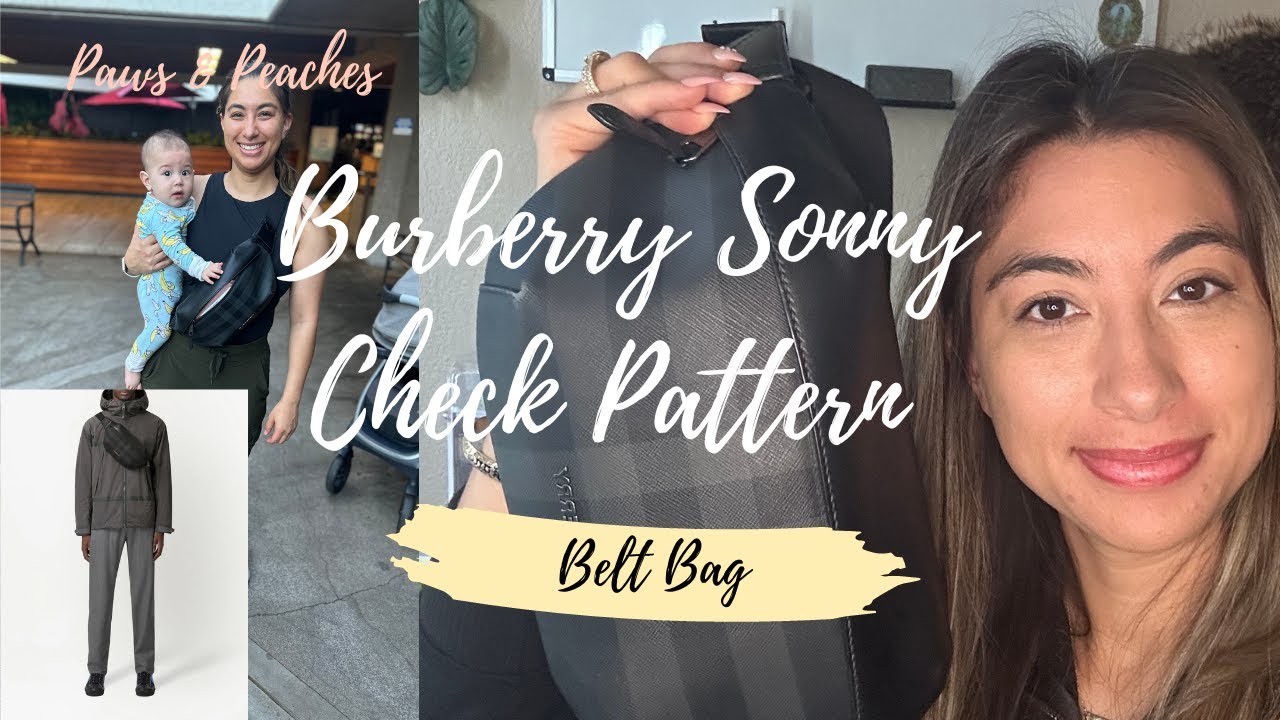 BEST LUXURY BUM BAG - BURBERRY SONNY CHECK BELT BAG REVIEW ~ BABY PROOF & FITS EVERYTHING!