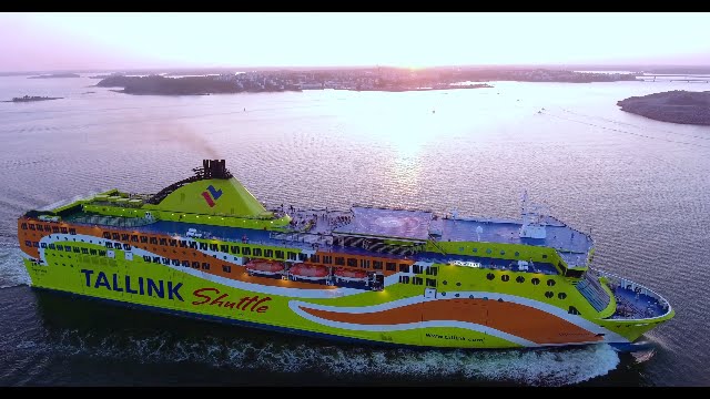Tallink MS Superstar Arriving in Helsinki (4K Drone Footage)