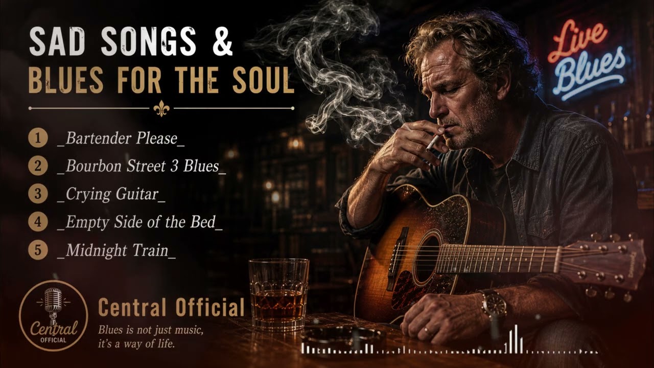 🎸 Whiskey, Smoke & Midnight Blues | Sad Country Blues Collection 2026 | Central Official