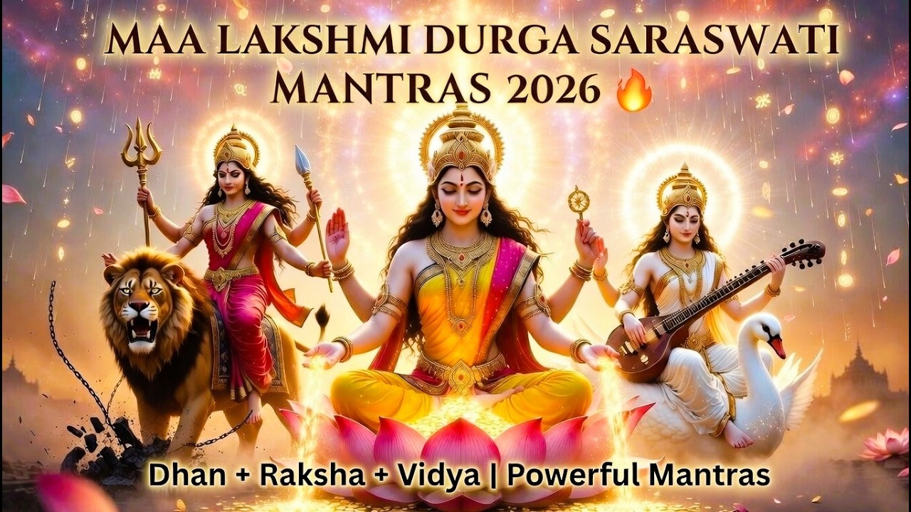 सबसे पावरफुल माँ लक्ष्मी दुर्गा सरस्वती मंत्र 2026 🔥 | Dhan + Raksha + Vidya Miracles