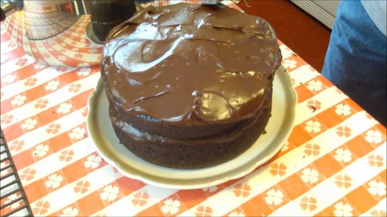 Making Double Chocolate Devils Food Cake