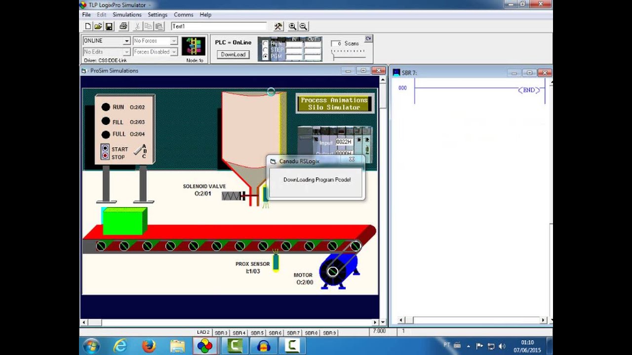 CLP - LogixPro - Silo - Linguagem Ladder (Silo Simulator)