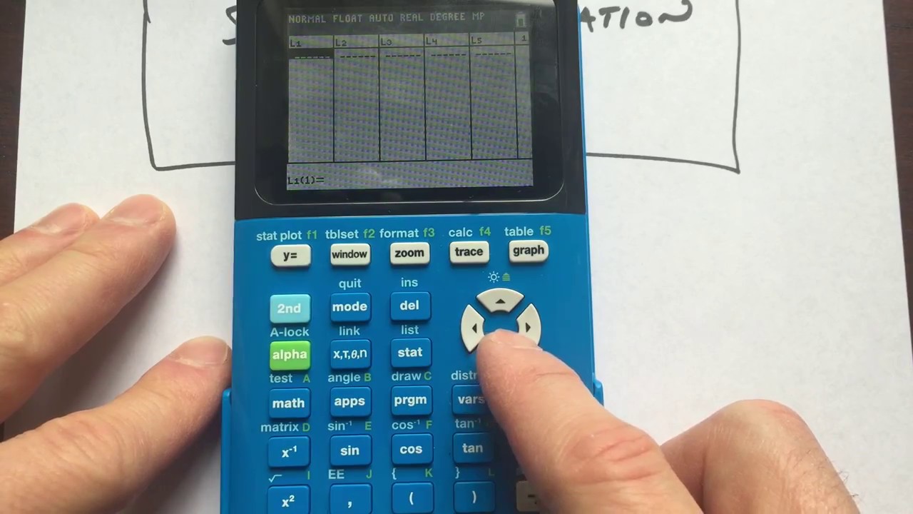 TI84 TI83 Calculating Standard Deviation