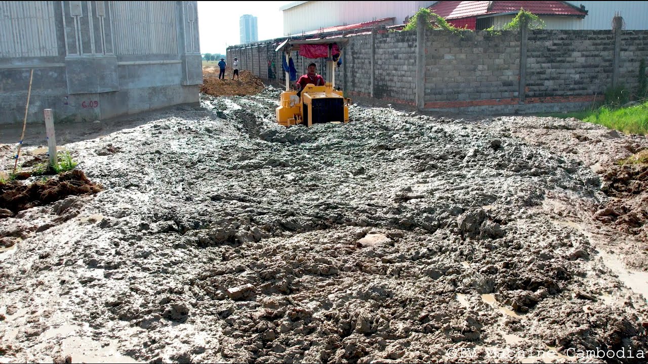 FULL VIDEO Ultimate Supper Strong Komats'u Bulldozer Remove Mud & Push the Rocks Install New Road