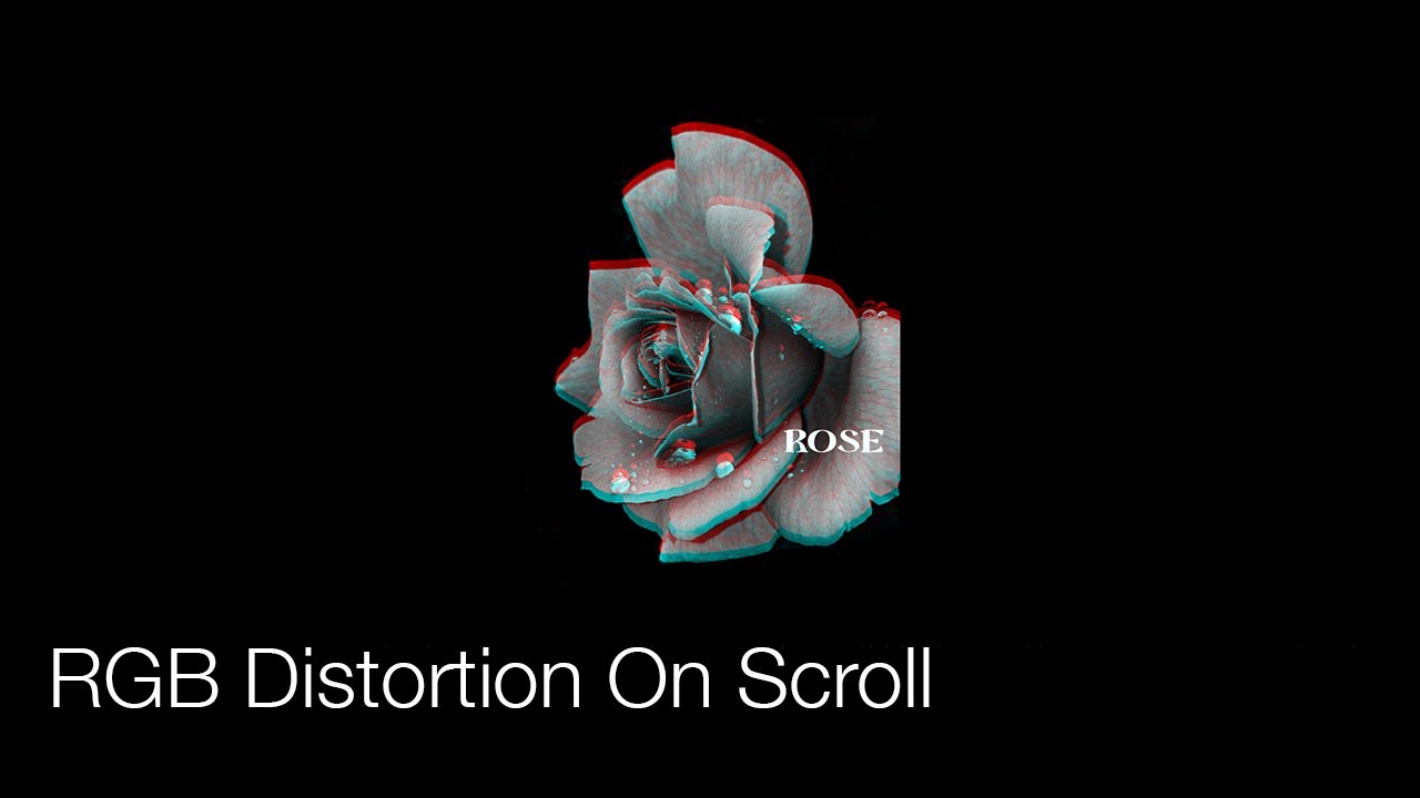 THREE JS: image RGB Split / Distortion On Scroll