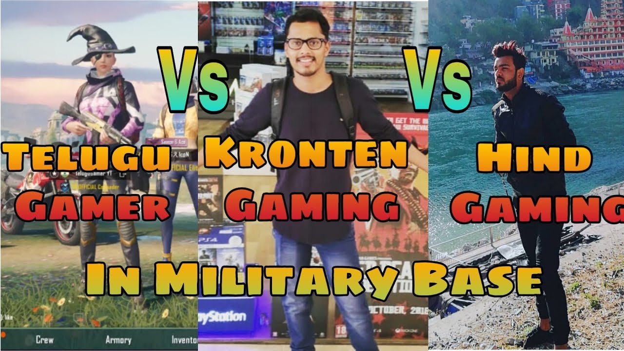 Kronten Gaming Vs Telugu Gamer Vs Hind Gaming In Military Base #ShaktimaanGaming