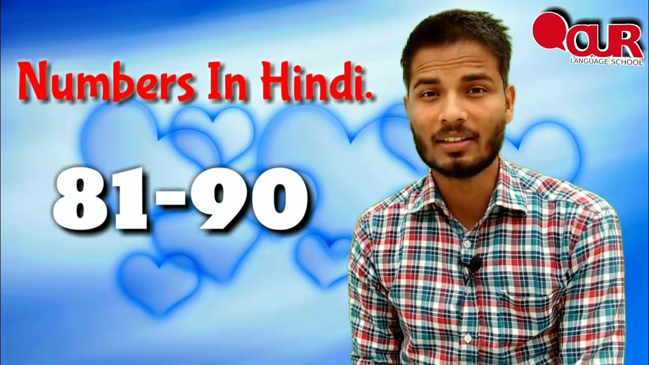 Learn Hindi - Numbers in Hindi 81 to 90 with Master ji Rizwan