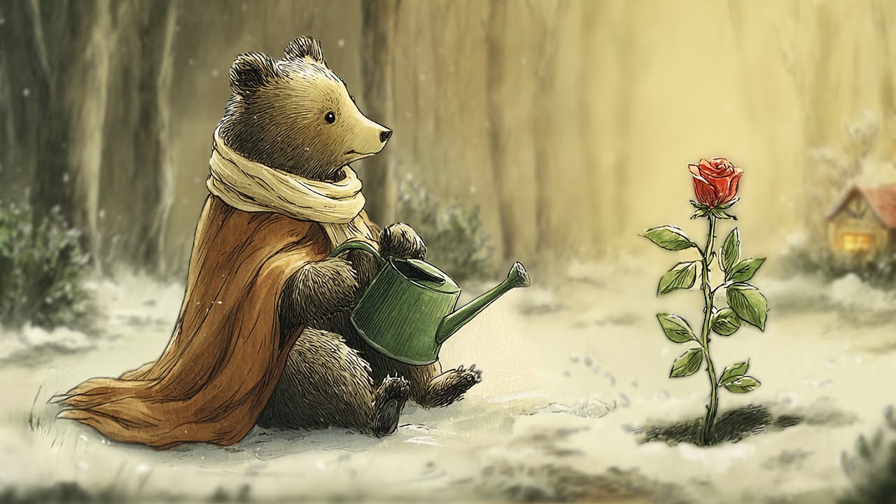 Celtic Ambient Music | Single Red Rose in Snow with a Green Watering Can | 3h . Willow Creek
