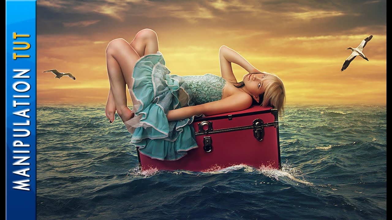 Photoshop Photo Manipulation Tutorial - Girl On The Sea
