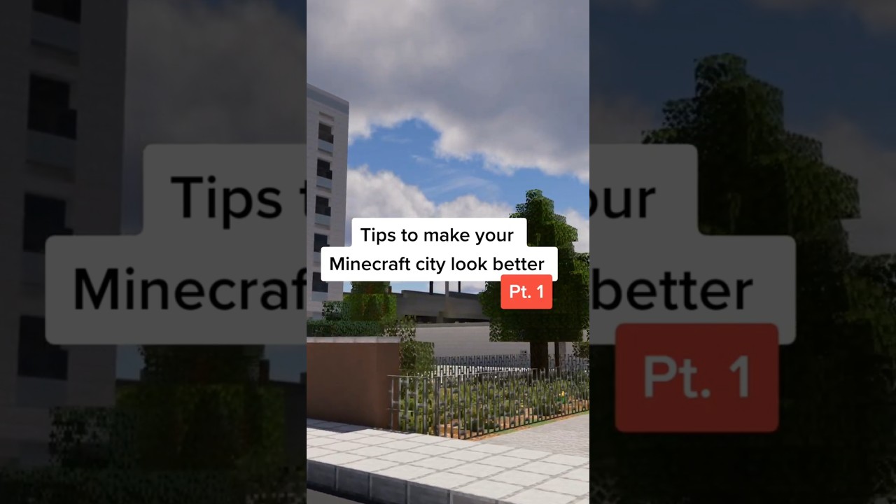 Tips to Make Your Minecraft City Better Part 1! #minecraftcity #minecraftbuilds #viral #mchacks #fyp