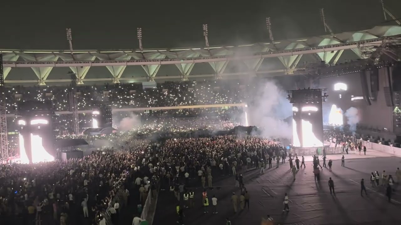 TRAVIS SCOTT ENTRY AT THE CIRCUS MAXIMUS SHOW IN NEW DELHI INDIA