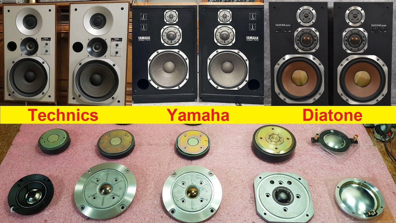 Ремонт динамиков Technics SB-E500, Yamaha FX-3, Diatone DS-5000 перемотка катушки, замена подвесов