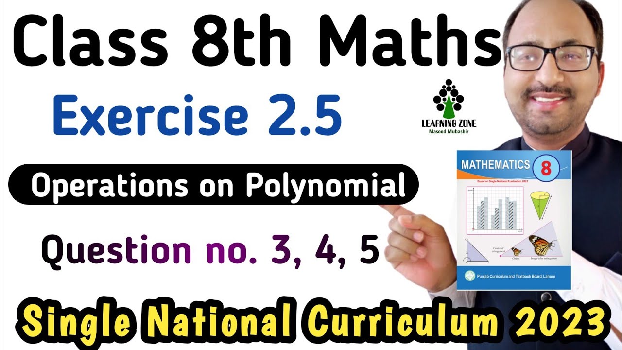 Chapter 2 Exercise 2.5 Question no. 3,4,5 Class 8 Math | Unit 2 Ex 2.5 Class 8th PTB | Learning Zone