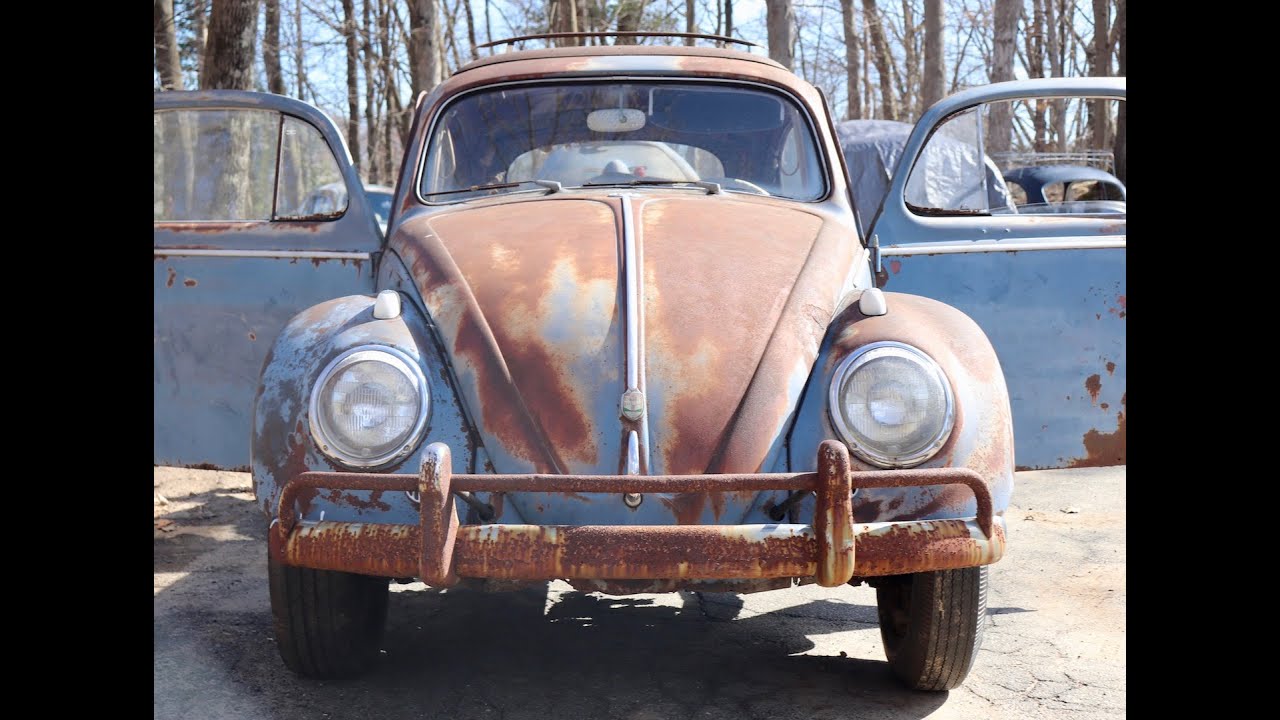 Sitting for almost 40 years : Will it Run ??? 1958 Volkswagen Beetle Ragtop  : 58 Vw Bug
