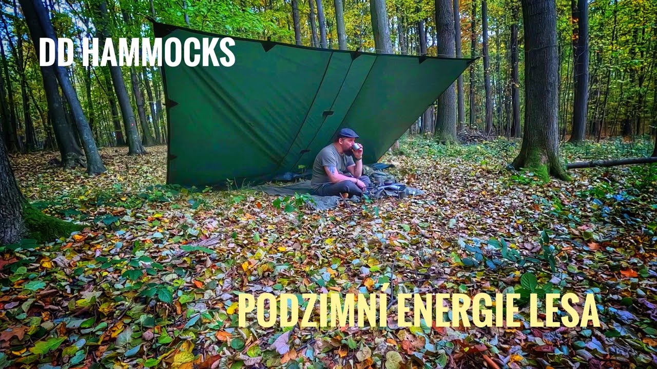 Kouzlo podzimu | Káva a čaj pod plachtou DD Hammocks – bushcraft & relax v přírodě 