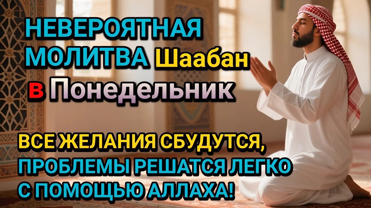 Невероятная молитва в Понедельник в месяце Шаабан! Все желания сбудутся, и проблемы исчезнут