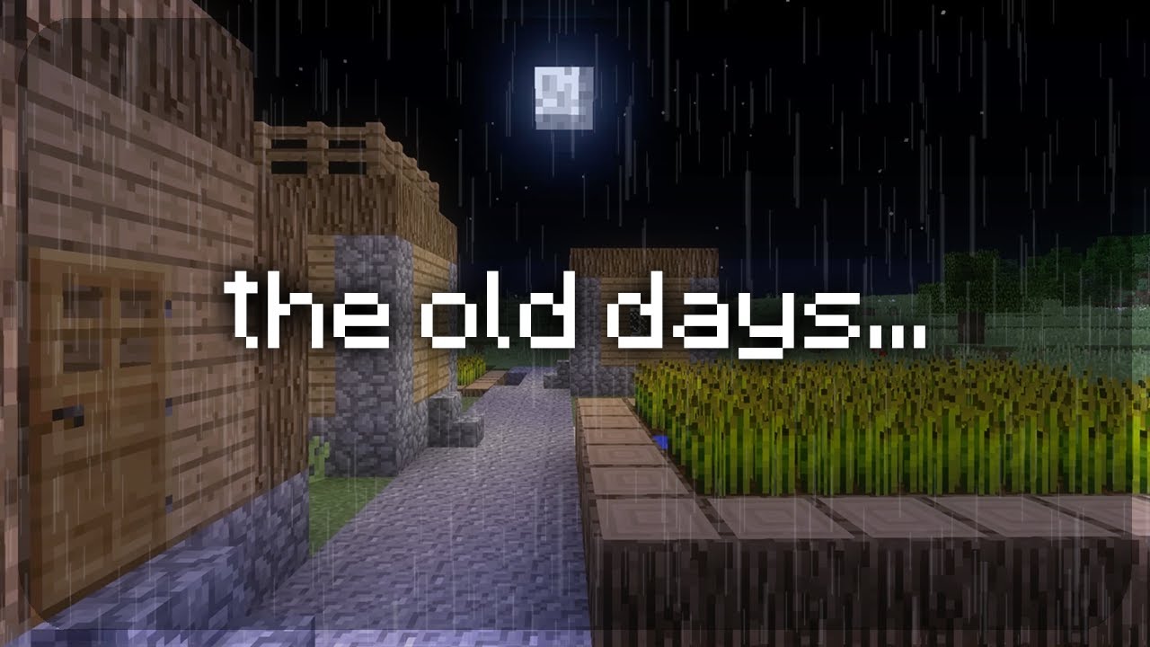 I miss the old days...😴 (Minecraft Cozy Rain Nostalgic Vibes Study and Sleep ambience & C418 music)