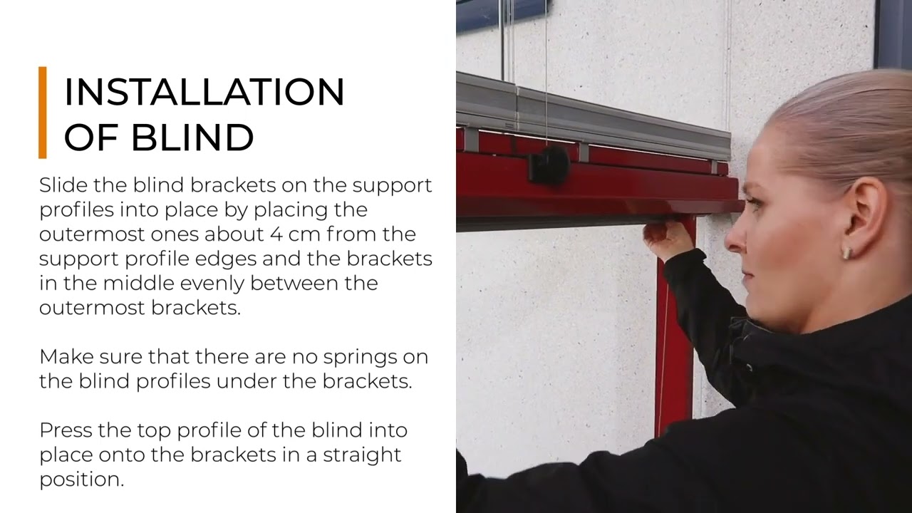 Visor Railing Blind - Installation