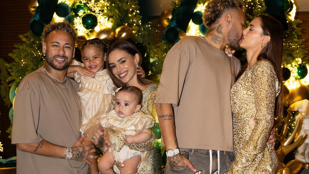 Bruna Biancardi e Neymar surgem juntos em Natal luxuoso com as filhas