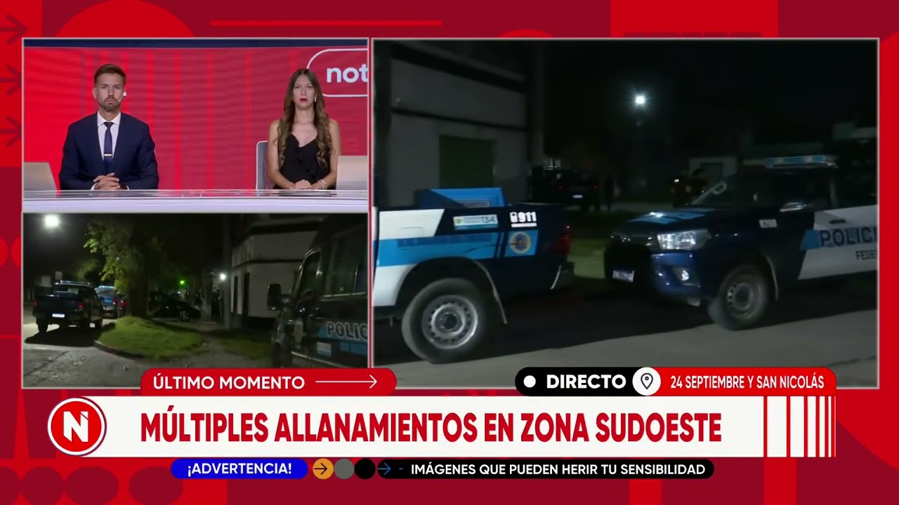 Múltiples allanamientos y gran despliegue policial en zona sudoeste | TELEFE ROSARIO