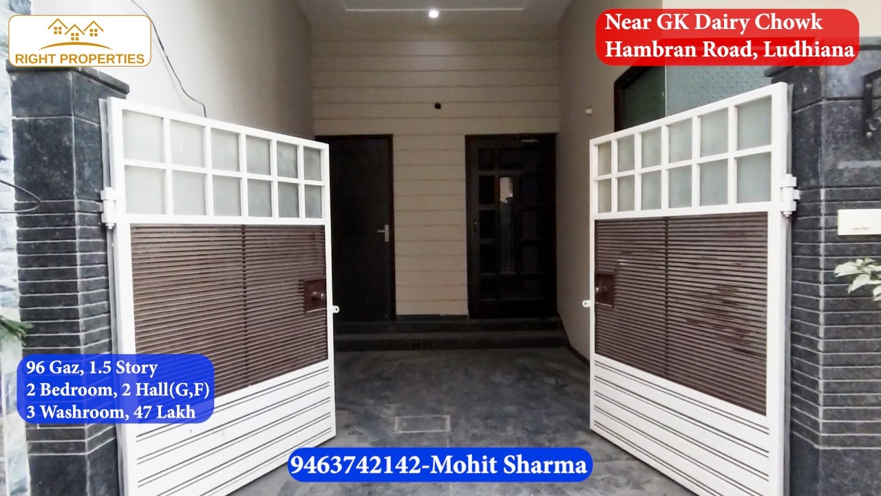 96 Gaz Kothi Newly Built (47Lakh)for Sale Budget House for Sale Near GK Dairy Chowk Hambran Road LDH