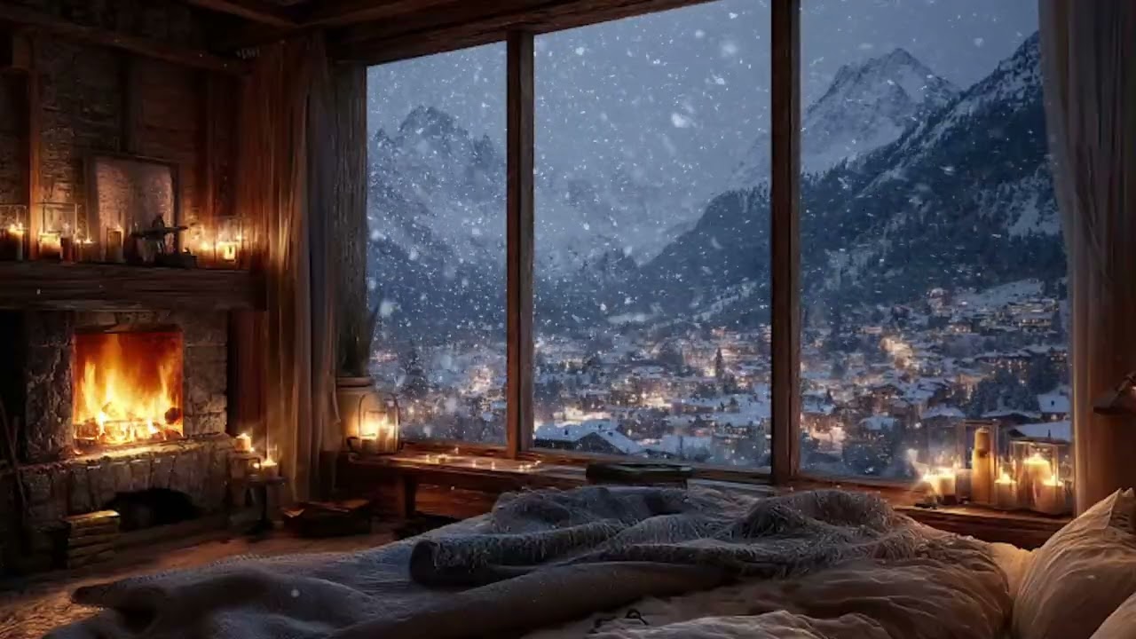 Night Fireplace Piano 🎹🔥 | Warm Silence, Calm Emotions, Deep Sleep Ambience