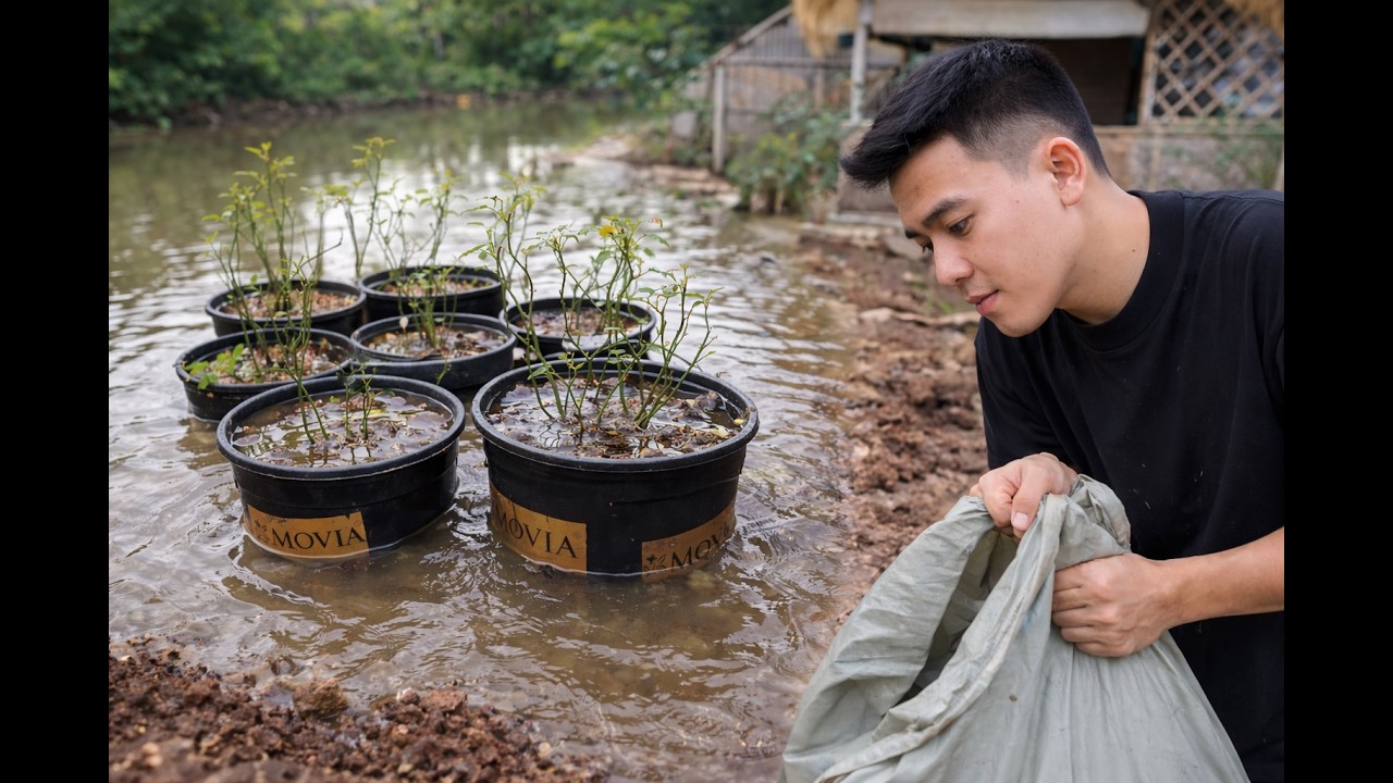 A Peaceful Garden Day… Then the Storm Flooded Everything | Một ngày làm vườn bình yên rồi bão đến