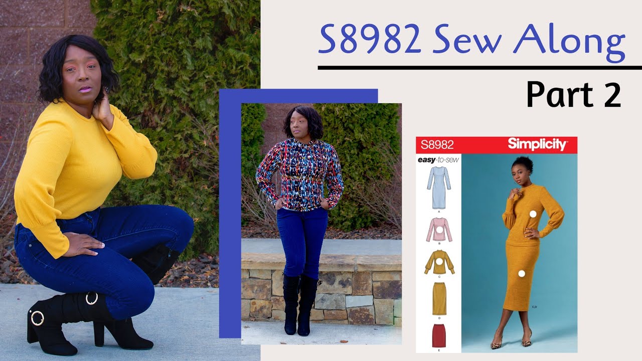 SIMPLICITY S8982 SEW ALONG VIEW C PART 2