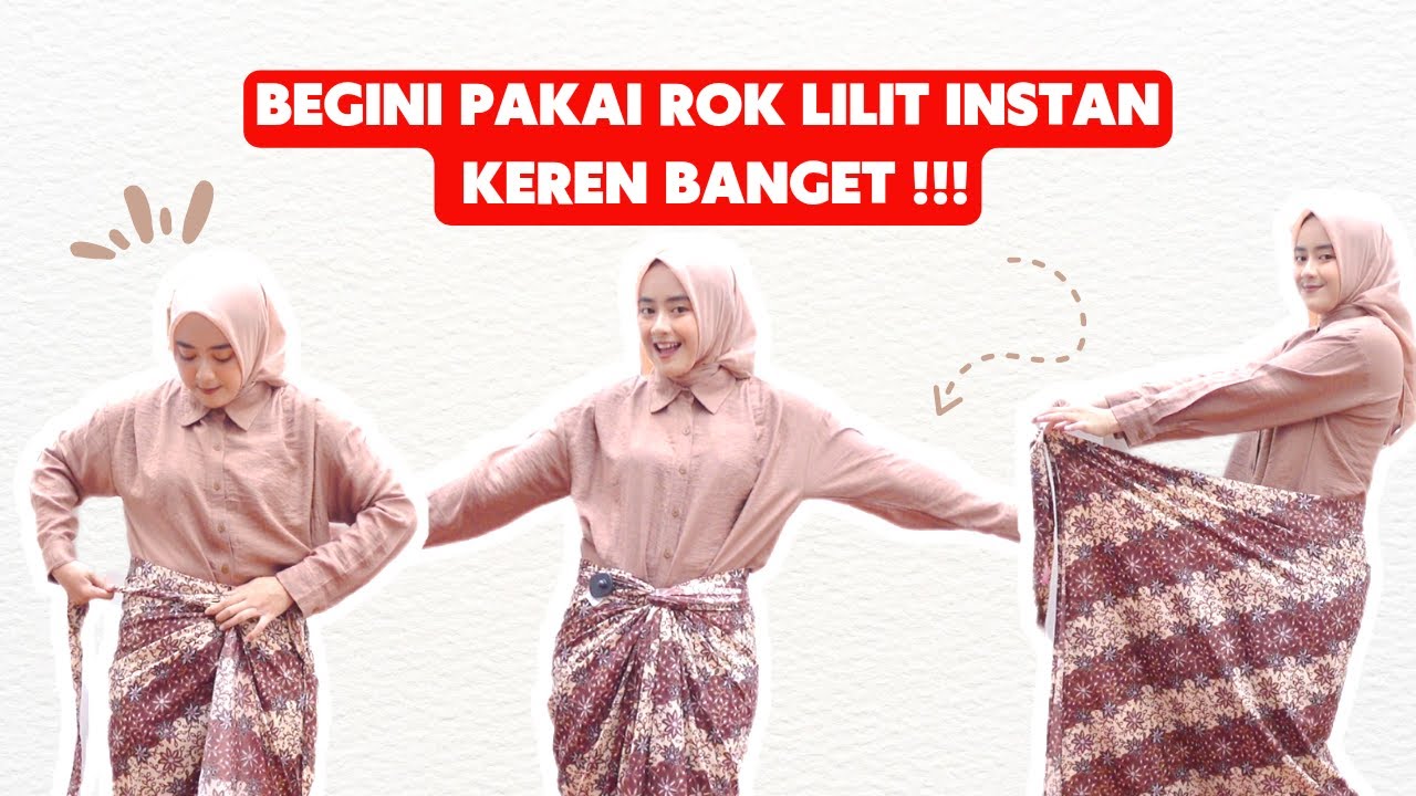 TANPA GESPER / RING, TUTORIAL ROK LILIT INSTANT || JADI LEBIH CANTIK