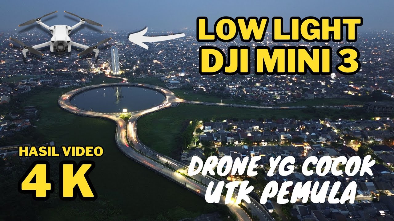 DRONE DJI MINI 3 - TERBANG SORE - LOW LIGHTNYA MANTUL.!!!