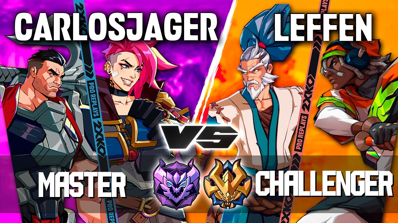 2XKO ▰ CARLOSJAGER (Vi-Darius) vs LEFFEN (Yasuo-Ekko) ▰ 2XKO Pro level replays