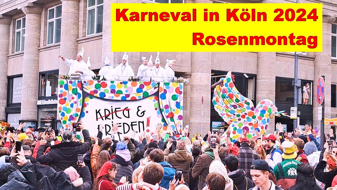 Karneval in Köln 2024, Rosenmontagszug (fast) komplett!