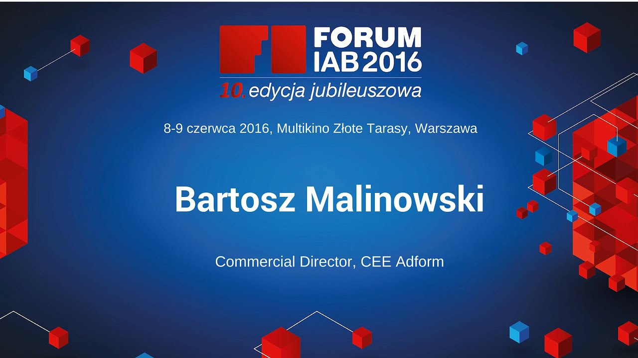 Forum IAB 2016 - wywiad z Bartoszem Malinowskim