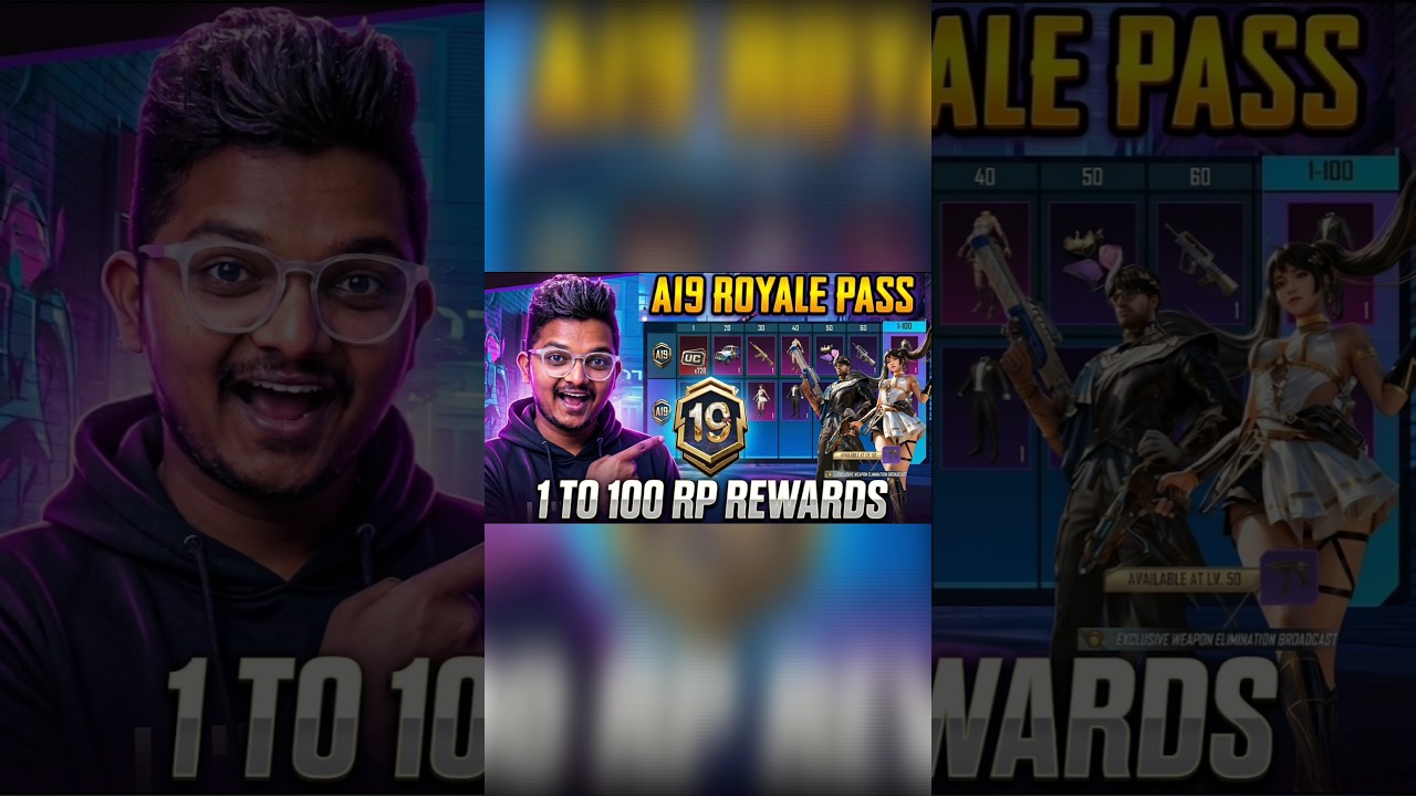 A19 Royal Pass 1 To 100 RP Rewards Pubg/Bgmi