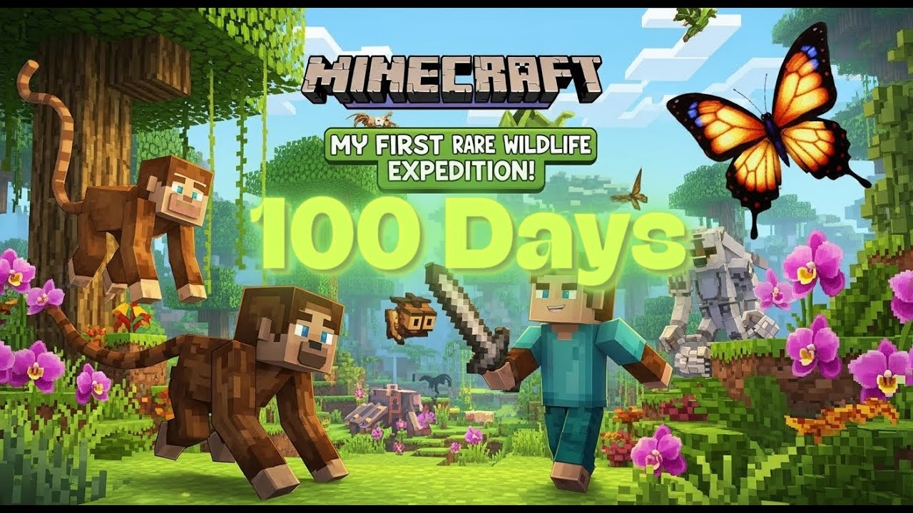 Minecraft Tropics: 100 Days- My First Rare Wildlife Expedition!
