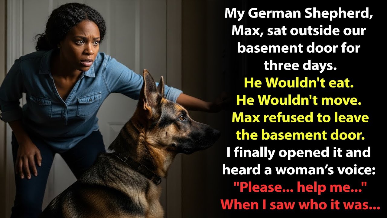 My German Shepherd Refused to Leave Our Basement Door — The Sounds I Heard Changed Everything