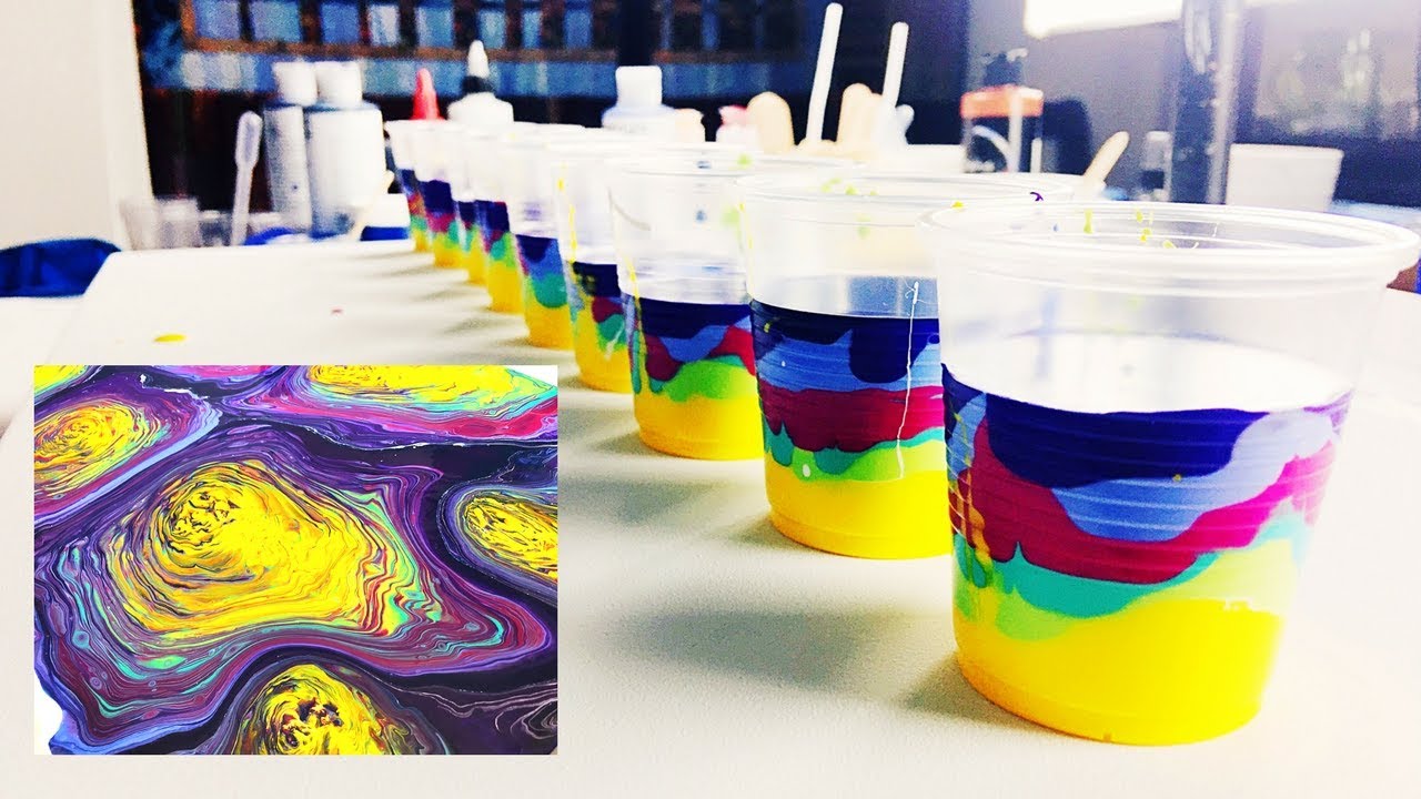 9 ACRYLIC POURS! Swirling Fluid Art