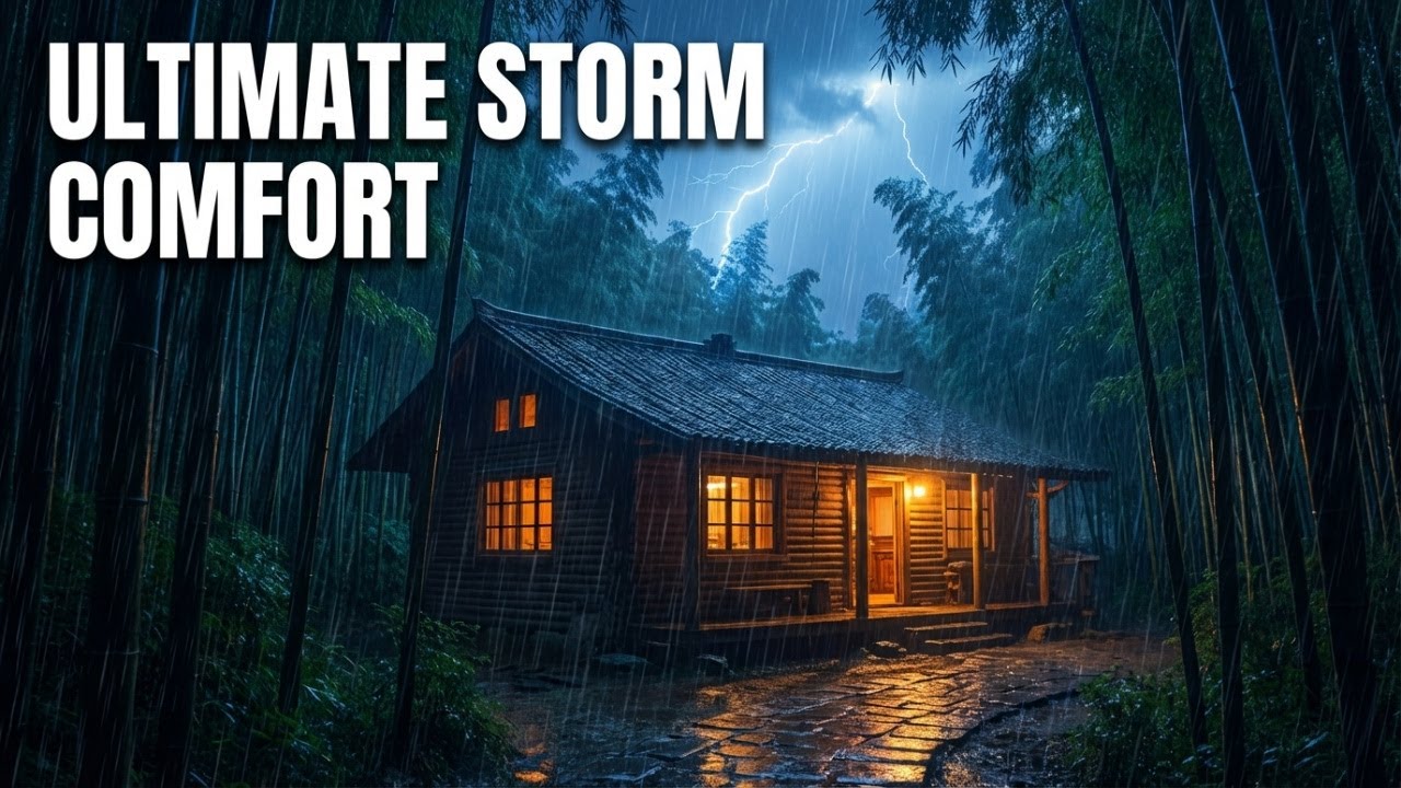 Cabin in the Storm - Thunderstorm ASMR for Relaxation