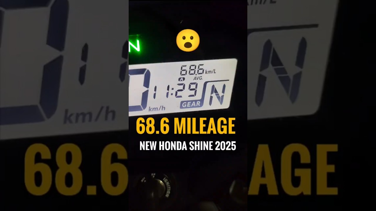New Honda Shine 2025 Mileage test | best Mileage Bike #shorts #viral #trending #trendingshorts #yt