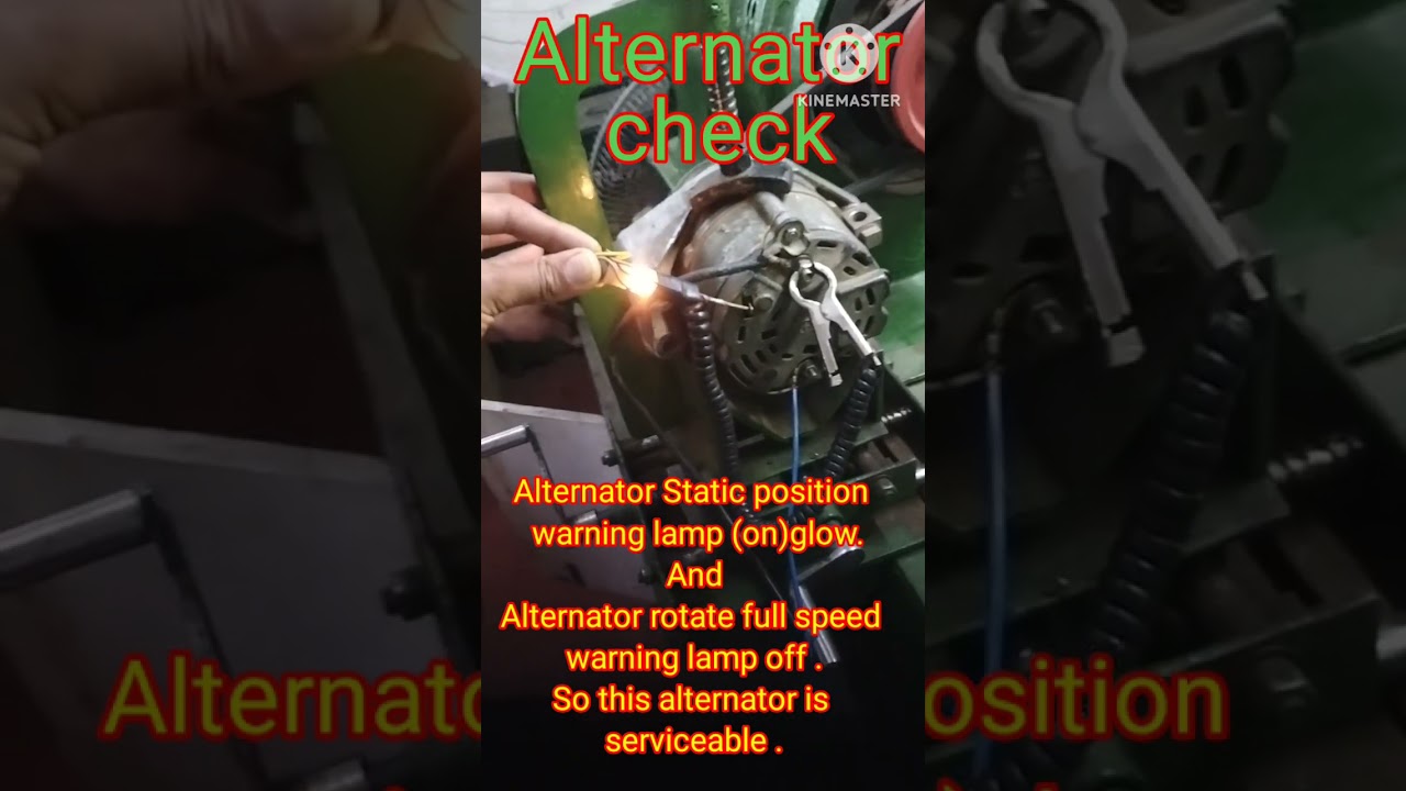 Atlernator checking !how check an alternator on test bench!