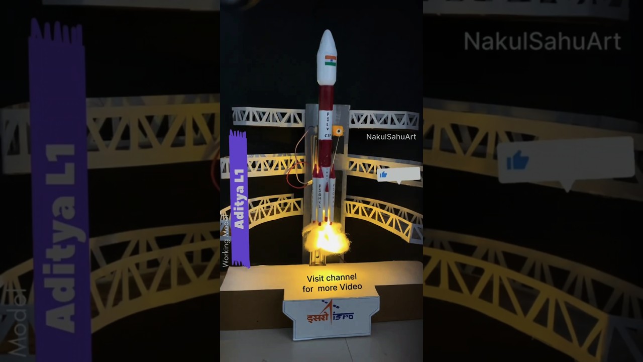 Aditya L1 (Suryayan) working model  project for school | rocket model #science project #shortsfeed